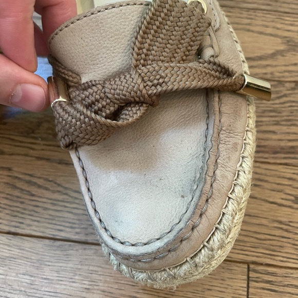 TOD’S Leather Lace Loafer Espadrille Shoes - Picture 5 of 16